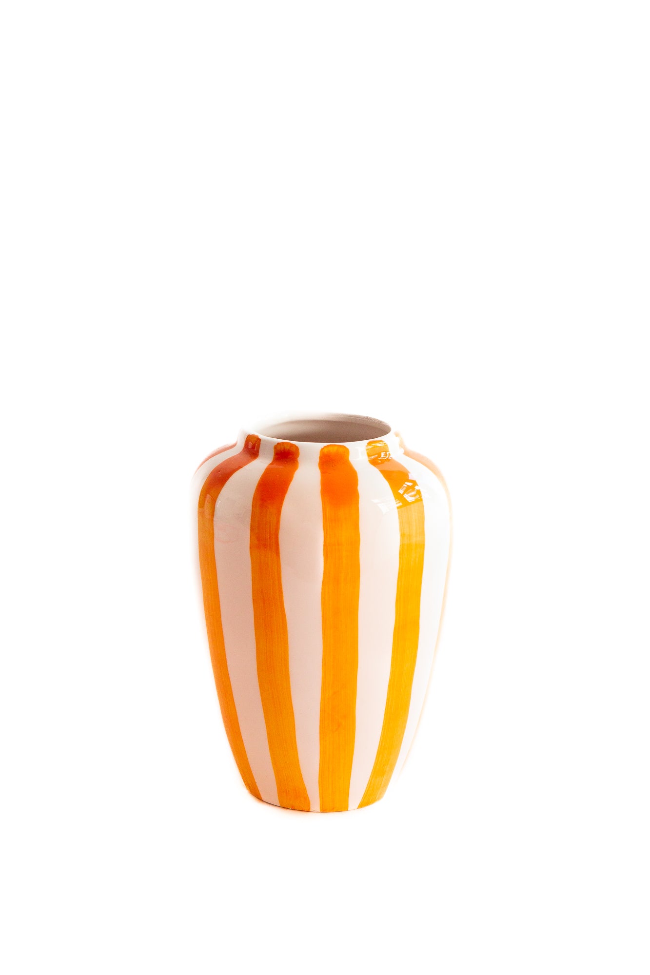 Vase Rayure-Orange large