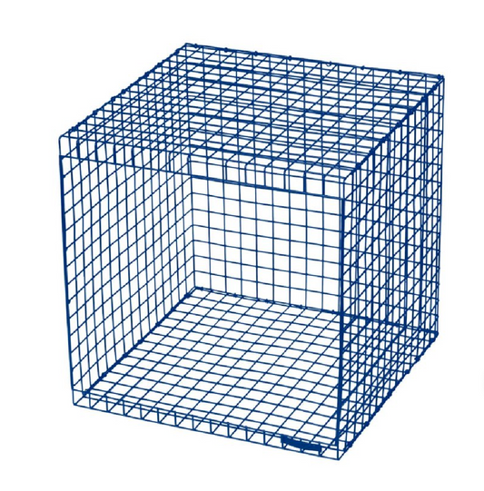 Etagère-grillage cubic bleu