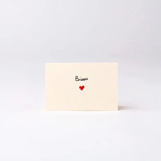 Mini carte postale - Bisou
