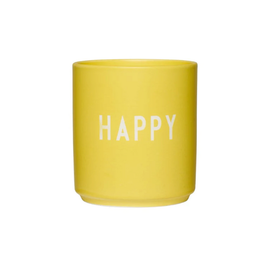 Mug HAPPY - yellow