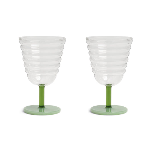 Set de 2 verres à pied- vert