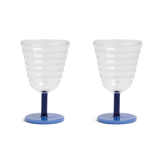 Set de 2 verres à pied- bleu